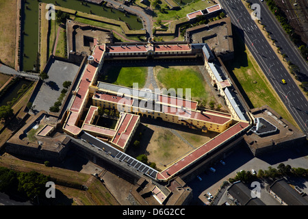 Castello di Buona Speranza (costruito 1666 - 1679), Cape Town, Sud Africa - aerial Foto Stock