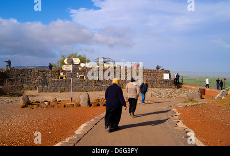 Monte Avital e Monte Bental Riserva Naturale, Golan Heights, Israele migliori sentieri escursionistici nelle alture del Golan, Israele. Foto Stock