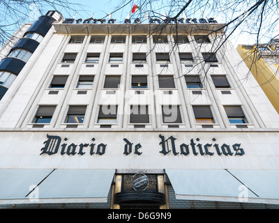 Lisbona, Portogallo, l'edificio del quotidiano Diario de Noticias Foto Stock