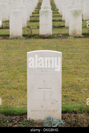 Cippi, British cimitero militare, Douvres-la-Délivrande (14440), Calvados, Normandia, Francia. Foto Stock