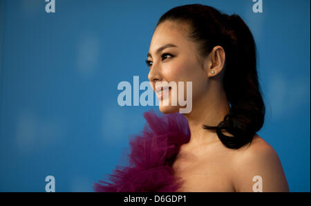 Attrice cinese Zhang Yuqi assiste il photocall per il film 'White Deer Plain" ("Bai Lu yuan') durante il 62° Festival Internazionale del Cinema di Berlino, Berlino, Germania, 15 febbraio 2012. Il film è presentato in concorso alla sessantaduesima Berlinale in esecuzione dal 09 al 19 febbraio. Foto: Tim Brakemeier Foto Stock