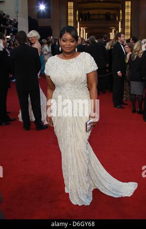 Noi attrice Octavia Spencer arriva alla 84ma annuale di Academy Awards aka Oscar al Kodak Theatre di Los Angeles, Stati Uniti d'America, il 26 febbraio 2012. Foto: Hubert Boesl Foto Stock