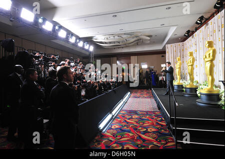 Atmosfera nella foto sala stampa della 84ma annuale di Academy Awards aka Oscar al Kodak Theatre di Los Angeles, Stati Uniti d'America, il 26 febbraio 2012. Foto: Hubert Boesl Foto Stock