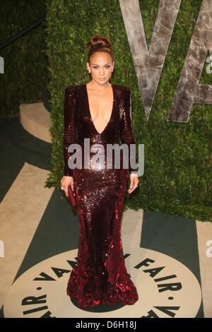 Noi la cantante e attrice Jennifer Lopez assiste il 2012 Vanity Fair Oscar Party al Sunset Tower di Los Angeles, Stati Uniti d'America, 26 Februar 2012. Foto: Hubert Boesl Foto Stock