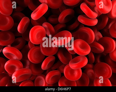 Le cellule rosse del sangue, artwork Foto Stock