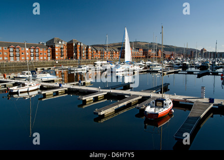 Quartiere Marittimo Swansea South wales uk Foto Stock