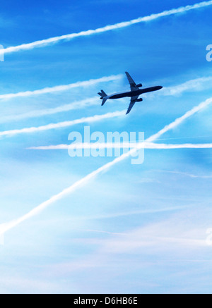 Il viaggio in aereo, artwork Foto Stock