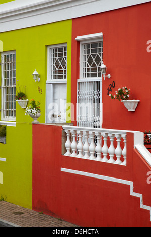 Case colorate, Bo-Kaap, Cape Town, Sud Africa Foto Stock