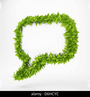 Frondose discorso bolla, artwork Foto Stock