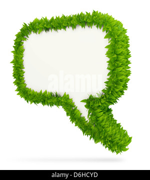 Frondose discorso bolla, artwork Foto Stock