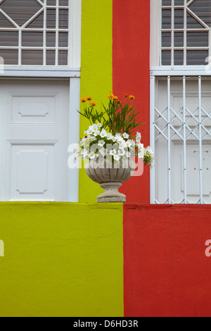 Case colorate, Bo-Kaap, Cape Town, Sud Africa Foto Stock