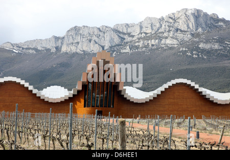 La cantina Ysios progettato da Santiago Calatrava Foto Stock