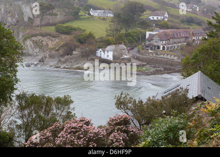 Lee Bay North Devon Coast vicino a Woolacombe sulla costa sud ovest percorso. Foto Stock