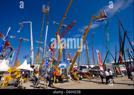 Il mondo più grande fiera di macchine edili, intitolato BAUMA 2013, si svolge dal 15.-21. Aprile 2013 a Monaco di Baviera, Germania Foto Stock