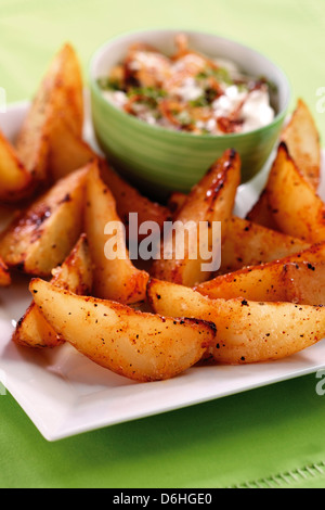 Spicchi di patate Foto Stock