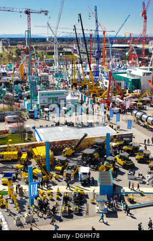 Il mondo più grande fiera di macchine edili, intitolato BAUMA 2013, si svolge dal 15.-21. Aprile 2013 a Monaco di Baviera, Germania Foto Stock