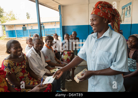 Gruppo di microfinanza per Goma nella Repubblica democratica del Congo. Foto Stock