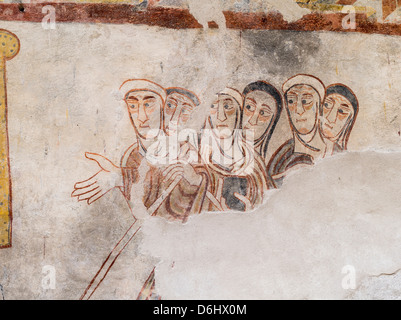 Alto Adige - Italia La romanica chiesa di Sankt Procolo (San S. Procolo) vicino a Naturno (naturno) in Val Venosta (Val Venosta). Foto Stock