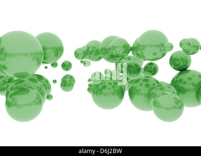 Immagine astratta di verde delle sfere di plastica. Alta risoluzione Foto Stock