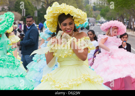 Southern belle costume - USA Foto Stock