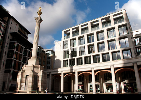 Paternoster square Colonna, Paternoster Square, City of London, England, Regno Unito, Europa Foto Stock