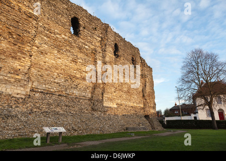 Il castello di Canterbury, Canterbury, nel Kent, England, Regno Unito, Europa Foto Stock