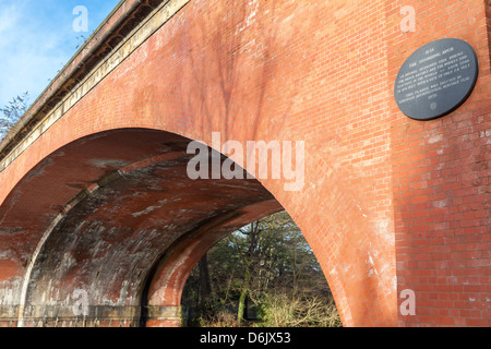 Ponte ferroviario Maidenhead, costruito da Isambard Kingdom Brunel e soprannominato il suono Arch, Maidenhead, Berkshire, Inghilterra, Regno Unito Foto Stock