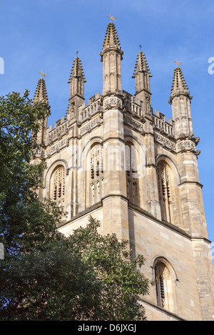 La grande torre di Magdalen College di Oxford, Oxfordshire, England, Regno Unito, Europa Foto Stock