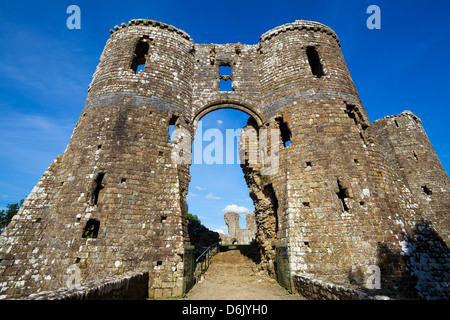 Il castello di Llawhaden, Pembrokeshire, Wales, Regno Unito, Europa Foto Stock