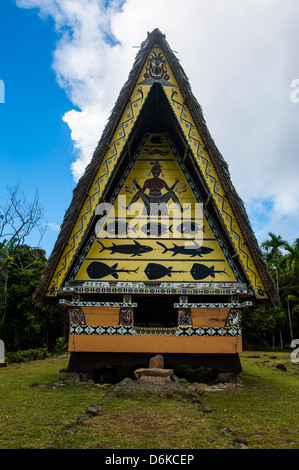 Vecchio bai, un Chief's house sull isola di Babeldoab, Palau, Pacifico centrale e del Pacifico Foto Stock