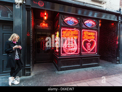 La Bodega Negra Ristorante messicano e bar, ingannevole shopfront, Soho, Londra, Inghilterra, Regno Unito. Foto Stock