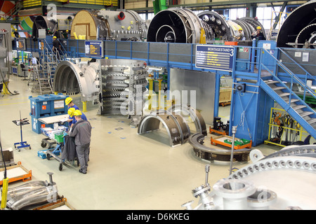 Berlino, Germania, una vista della turbina a gas impianto di Siemens Foto Stock