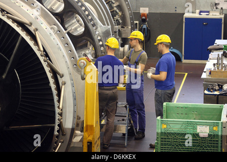 Berlino, Germania, una vista della turbina a gas impianto di Siemens Foto Stock