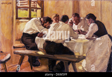 Albin Egger-Lienz, pranzo (minestra) 1910 olio su tela. Leopold Museum, Vienna, Austria Foto Stock