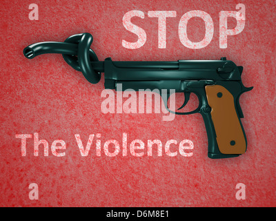 Nessuna violenza pistola simbolo Foto Stock