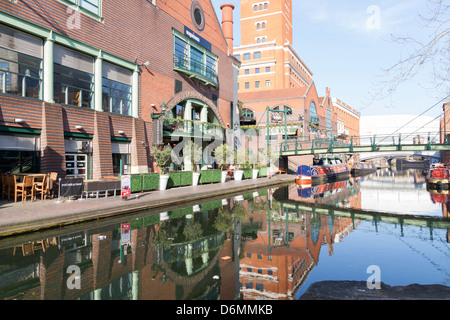 Il canale in esecuzione attraverso Danielle luogo a Birmingham REGNO UNITO Foto Stock