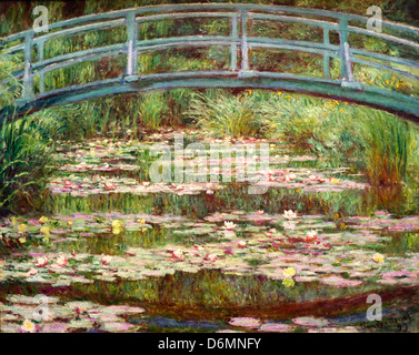 Il Footbridge giapponese di Claude Monet Foto Stock