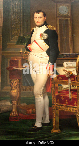 L'imperatore Napoleone nel suo studio alle Tuileries di Jacques Louis David Foto Stock