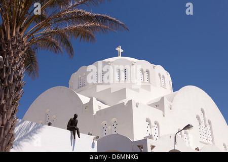 [Metropolita Ortodosso Cattedrale], Fira, Santorini, Cicladi Grecia, Europa Foto Stock