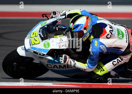 Austin, Texas. Aprile 20, 2013. Lukas Pesek #52 di Iodaracing è venuto in azione sul circuito dell' America di Austin in Texas. Foto Stock