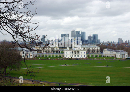 Paesaggio urbano di londra city view giorno nuvoloso Foto Stock