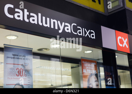 Barcellona, Spagna, Catalunya Caixa ramo del Foto Stock