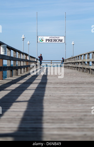 Prerow, Germania, Seebruecke in Prerow Foto Stock