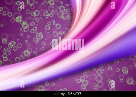 Fantastico wave design illustrazione con bolle Foto Stock