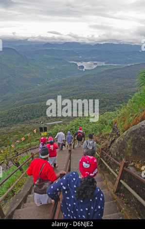 Sri Lanka, Adams picco, percorso a piedi Foto Stock