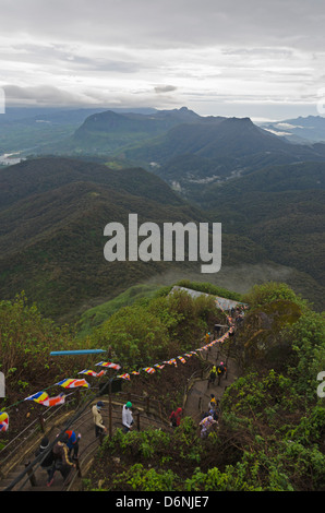 Sri Lanka, Adams picco, percorso a piedi Foto Stock