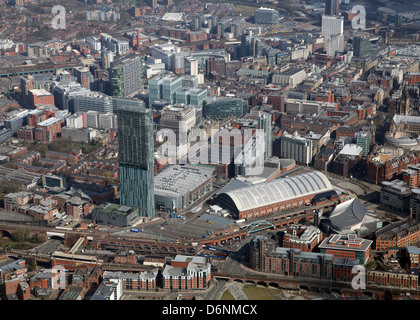 Vista aerea del Beetham Tower e G-Mex Manchester City Centre Foto Stock