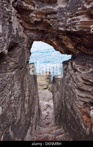 Fasi dei pirati, Clifton Heritage National Park, New Providence Island, Bahamas Foto Stock