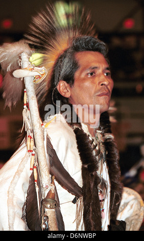 Pow Wow Pine Ridge indiano prenotazione Pine Ridge nel Sud Dakota, Wazi Ahanhan Oyanke in Lakota, Chief, nativi americani, indiano, Foto Stock