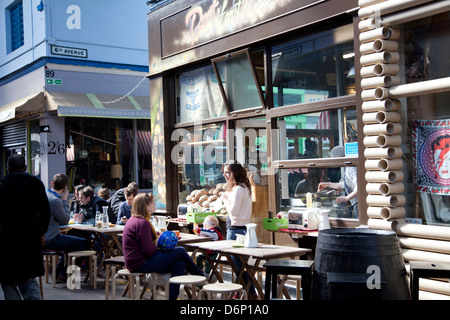 Caffè di Brixton Villaggio Mercato di Londra - Regno Unito Foto Stock